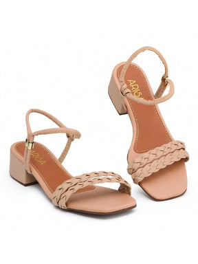 Sandália Salto Bloco Médio Baixo 4,5 Cm Confortável Para Dia A Dia Versátil Lançamento