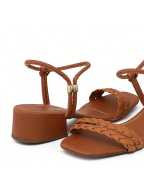 Sandália Salto Bloco Médio Baixo 4,5 Cm Confortável Para Dia A Dia Versátil Lançamento