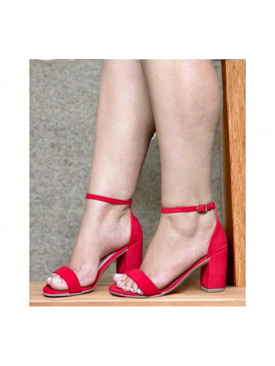 Helena Sandália Preto Nobuk Salto Alto Elegante