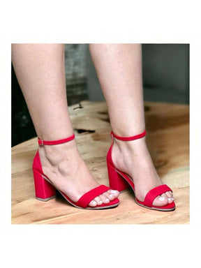 Helena Sandália Preto Nobuk Salto Alto Elegante