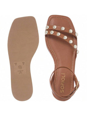 Sandália Feminina Flatform Rasteira Delicada Moda Conforto Macio Leve Brilho Sofiolí