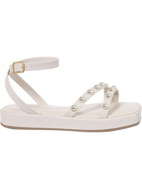 Sandália Feminina Flatform Rasteira Delicada Moda Conforto Macio Leve Brilho Sofiolí