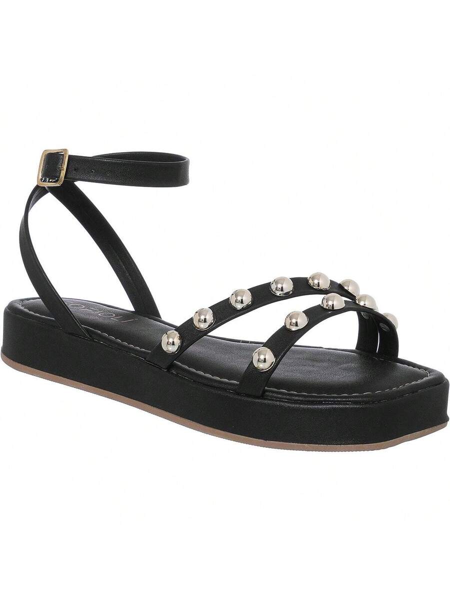 Sandália Feminina Flatform Rasteira Delicada Moda Conforto Macio Leve Brilho Sofiolí