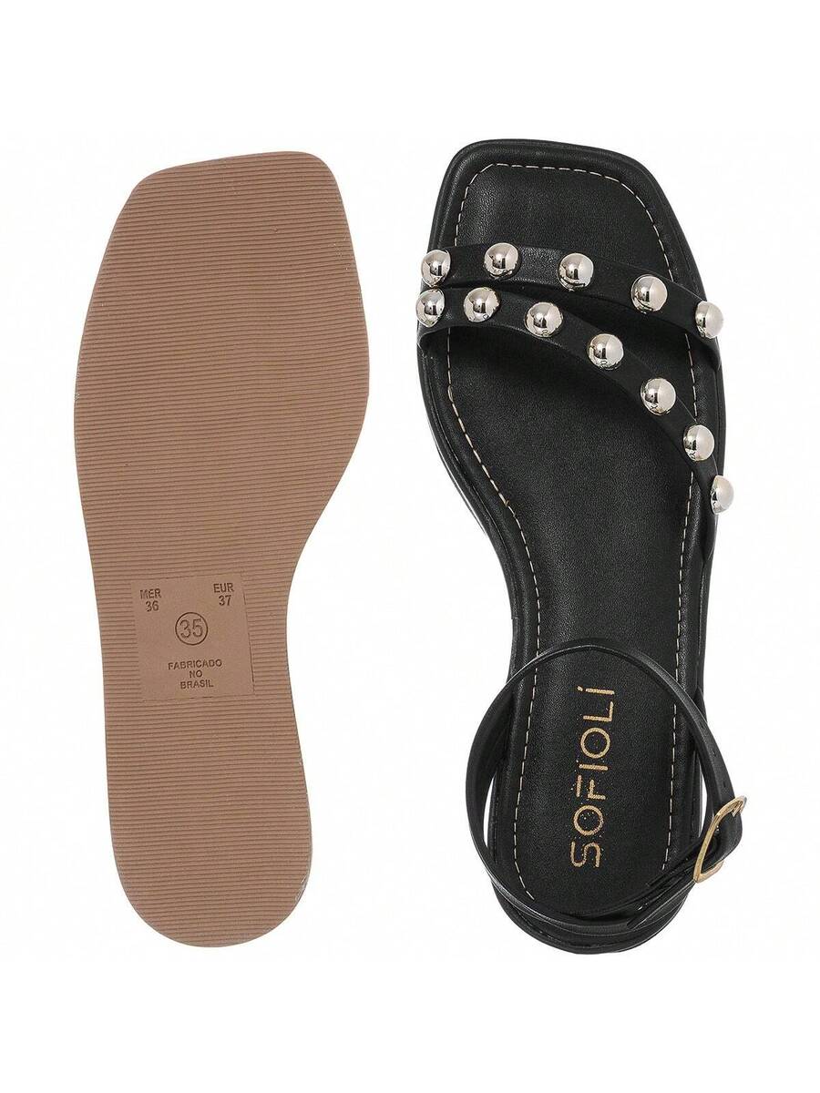 Sandália Feminina Flatform Rasteira Delicada Moda Conforto Macio Leve Brilho Sofiolí