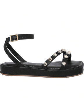 Sandália Feminina Flatform Rasteira Delicada Moda Conforto Macio Leve Brilho Sofiolí