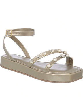 Sandália Feminina Flatform Rasteira Delicada Moda Conforto Macio Leve Brilho Sofiolí