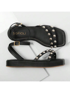 Sandália Feminina Flatform Rasteira Delicada Moda Conforto Macio Leve Brilho Sofiolí