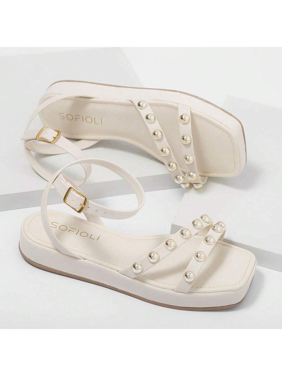 Sandália Feminina Flatform Rasteira Delicada Moda Conforto Macio Leve Brilho Sofiolí