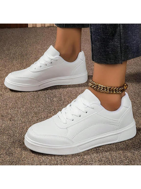 Tenis Feminino Casual Branco Sapatenis Force Confortável Leve e Macio