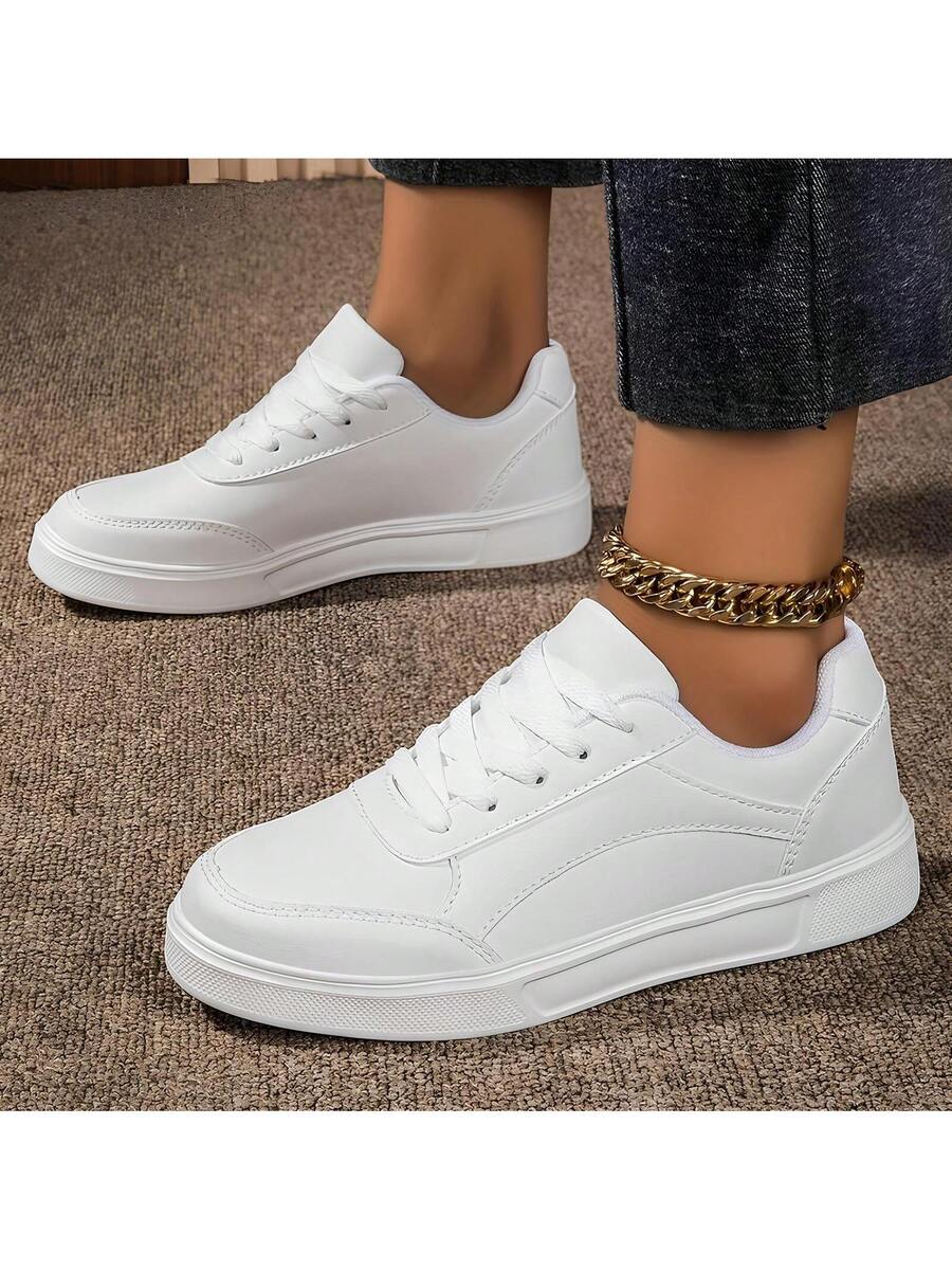 Tenis Feminino Casual Branco Sapatenis Force Confortável Leve e Macio