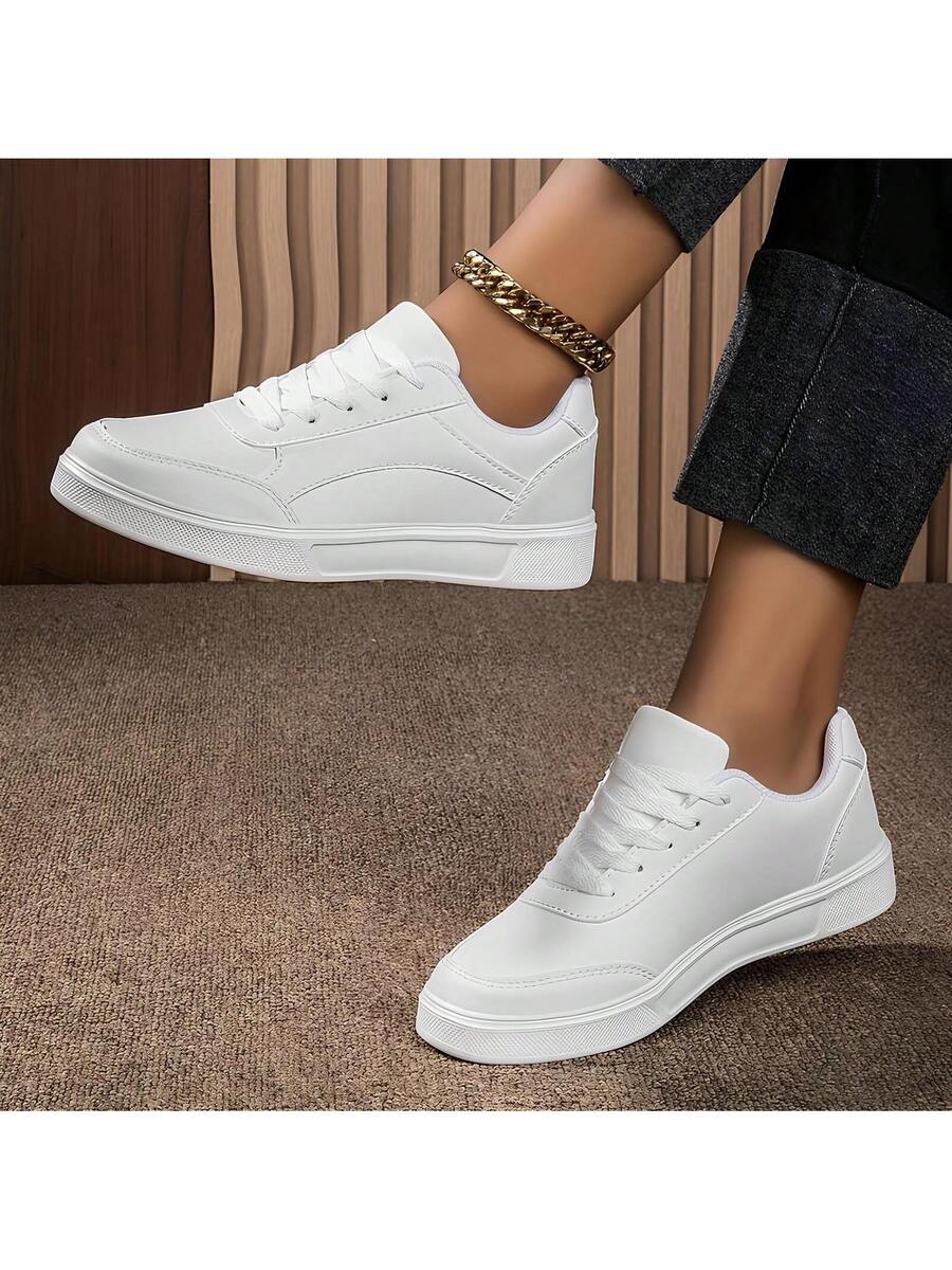 Tenis Feminino Casual Branco Sapatenis Force Confortável Leve e Macio