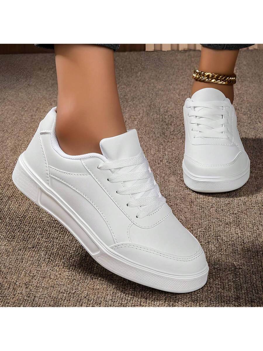 Tenis Feminino Casual Branco Sapatenis Force Confortável Leve e Macio