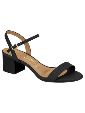 Luna Sandália Branco Slingback Salto Quadrado Baixo