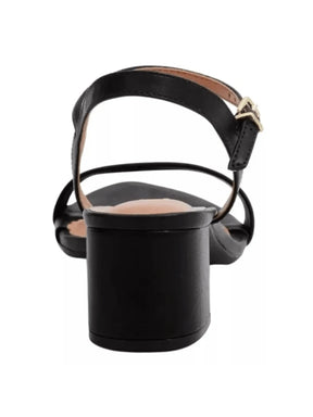 Luna Sandália Branco Slingback Salto Quadrado Baixo