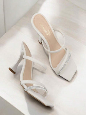 Sandália Feminina Social Bellamore Tamanco Salto Médio Taça 9,5cm Cores Preto,Nude,Offwhite