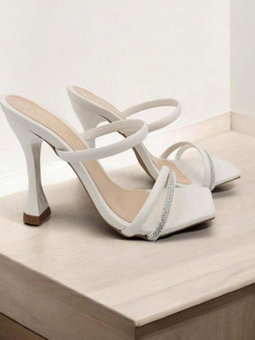 Sandália Feminina Social Bellamore Tamanco Salto Médio Taça 9,5cm Cores Preto,Nude,Offwhite