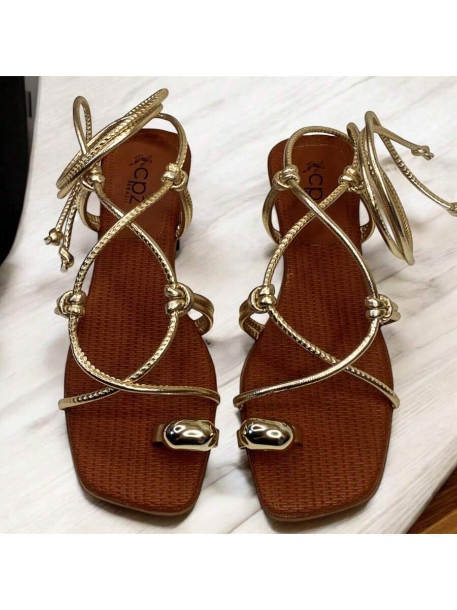 Sandália Rasteira de Amarração Divina Numeração do 34 até 42