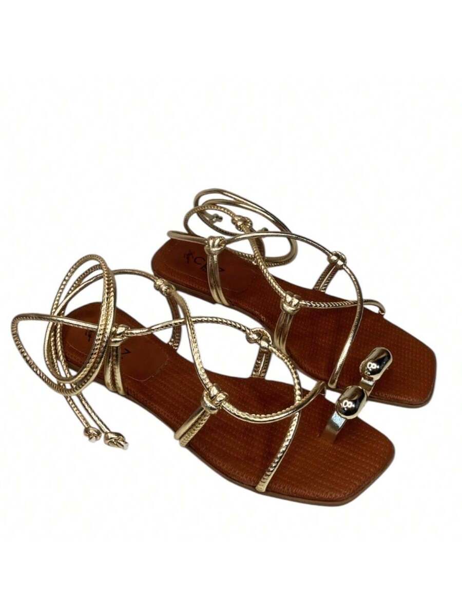 Sandália Rasteira de Amarração Divina Numeração do 34 até 42