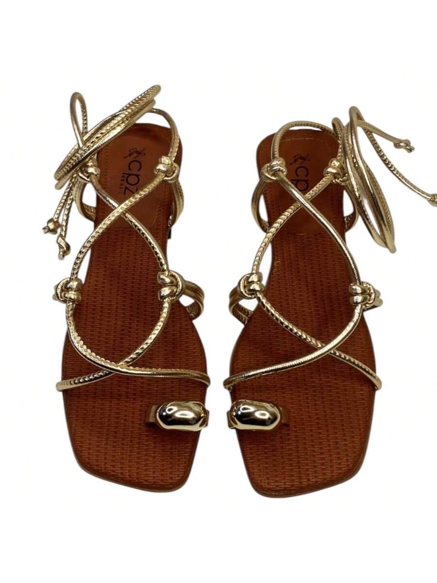 Sandália Rasteira de Amarração Divina Numeração do 34 até 42