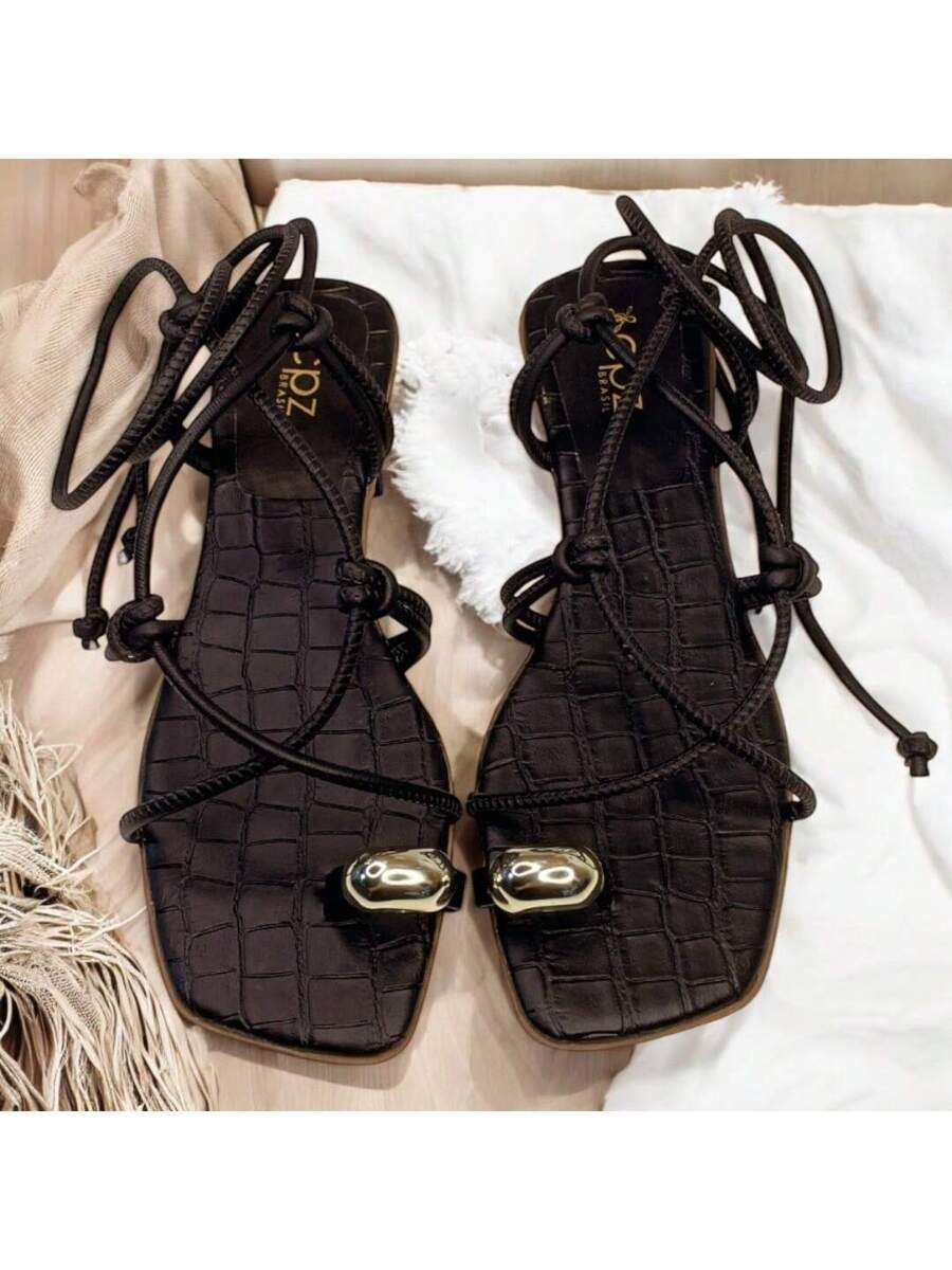 Sandália Rasteira de Amarração Divina Numeração do 34 até 42