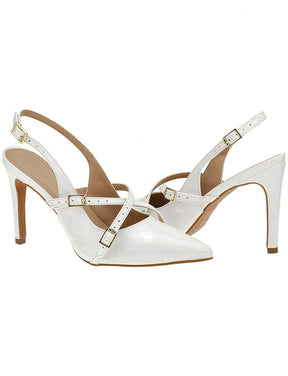 Scarpin Shekinah Marsala Slingback Salto Fino Elegante