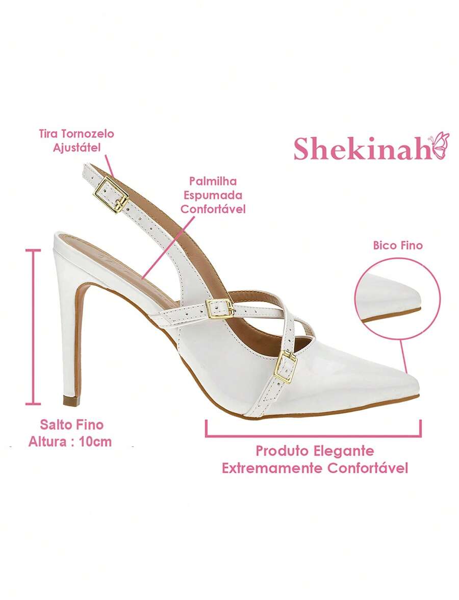 Scarpin Shekinah Marsala Slingback Salto Fino Elegante
