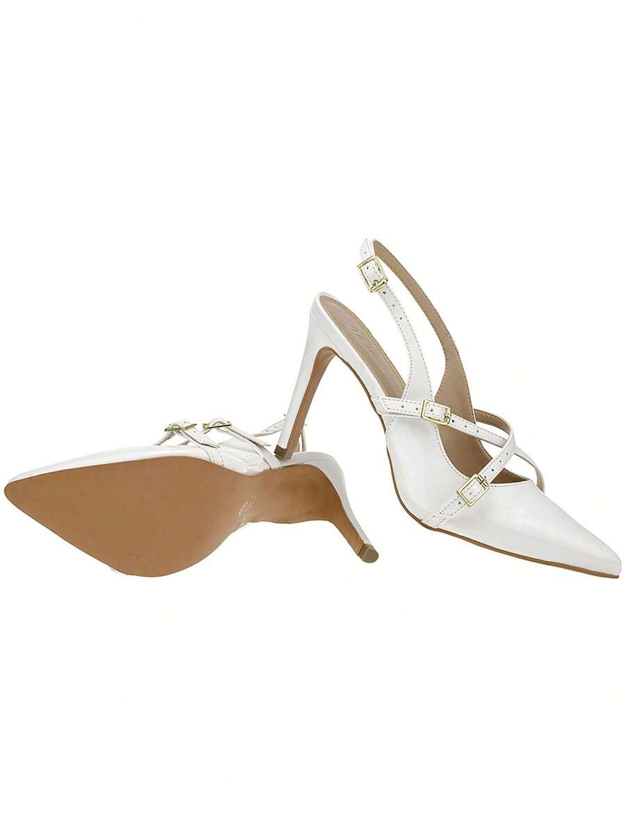 Scarpin Shekinah Marsala Slingback Salto Fino Elegante