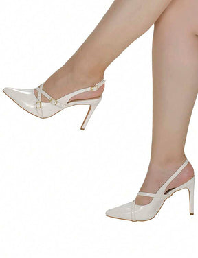 Scarpin Shekinah Marsala Slingback Salto Fino Elegante