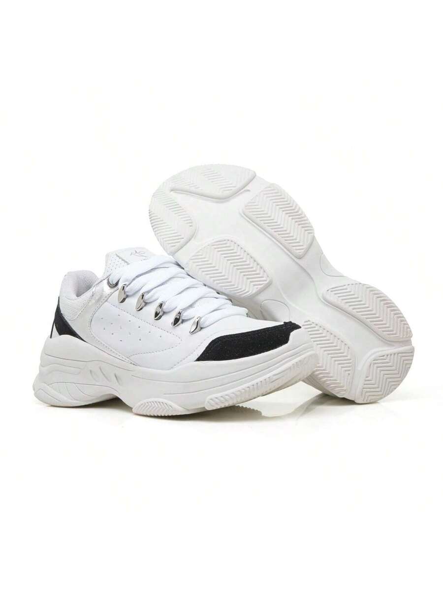 Tênis Feminino Chunky Sneakers Metalizado