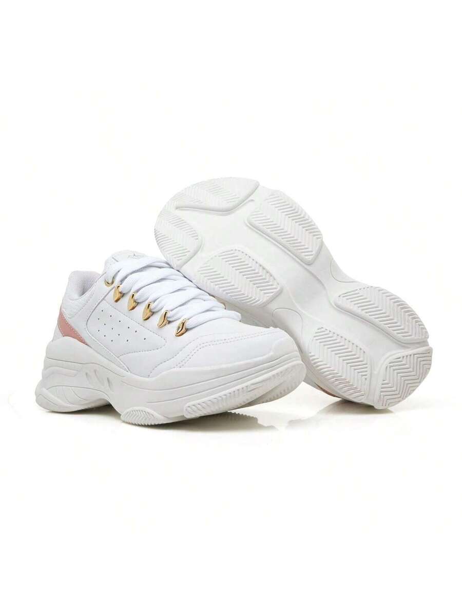 Tênis Feminino Chunky Sneakers Metalizado