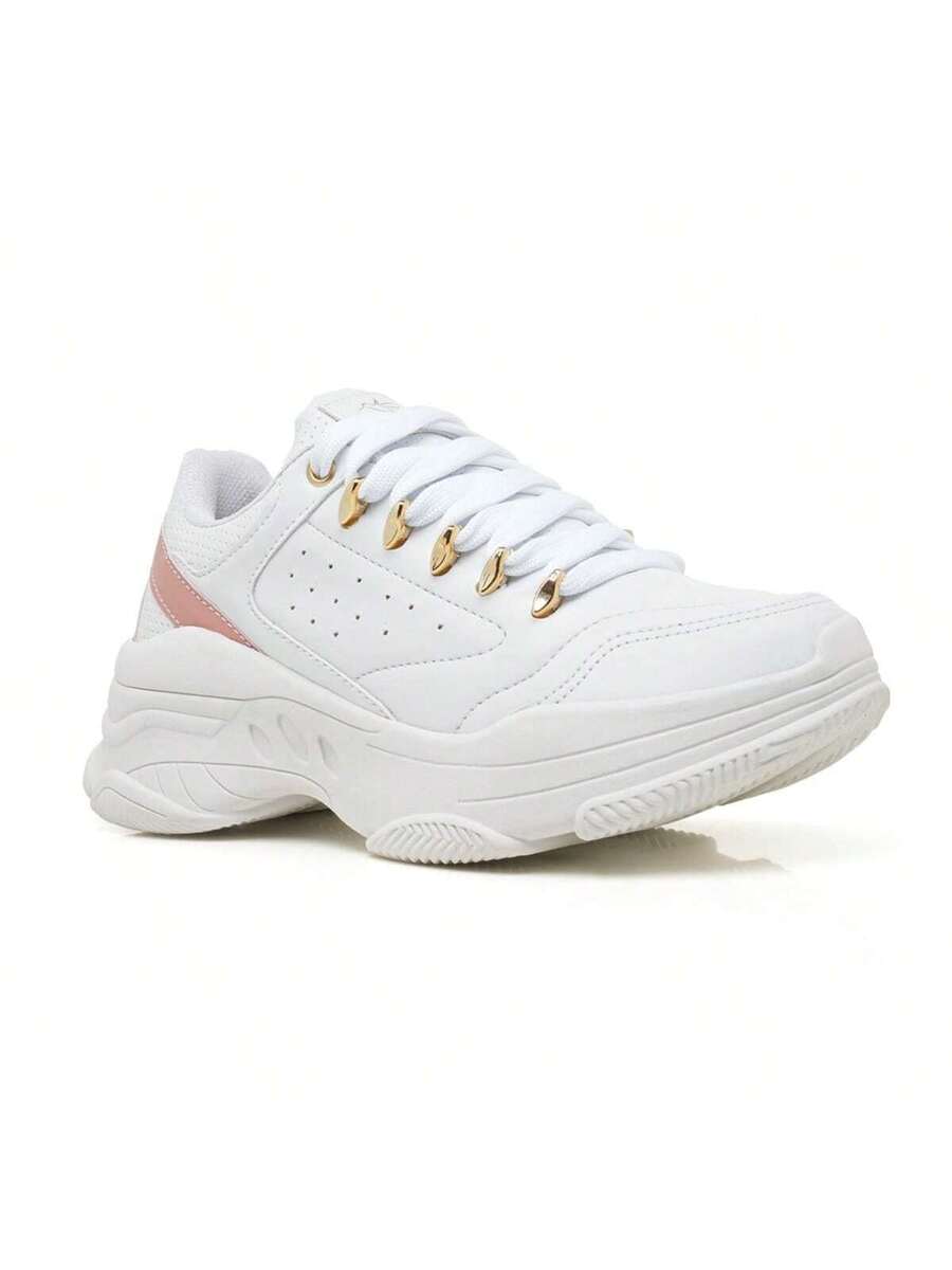 Tênis Feminino Chunky Sneakers Metalizado