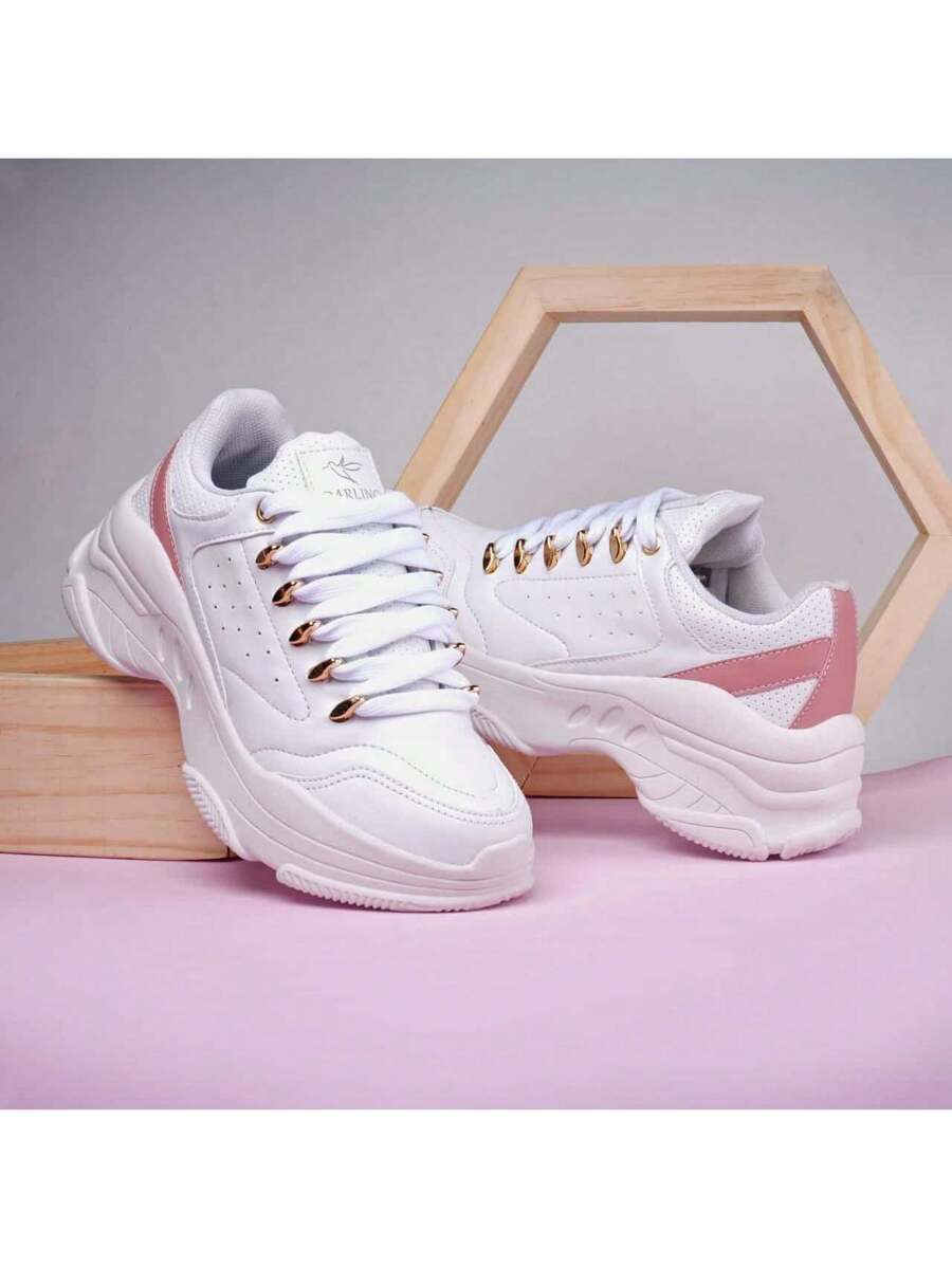 Tênis Feminino Chunky Sneakers Metalizado