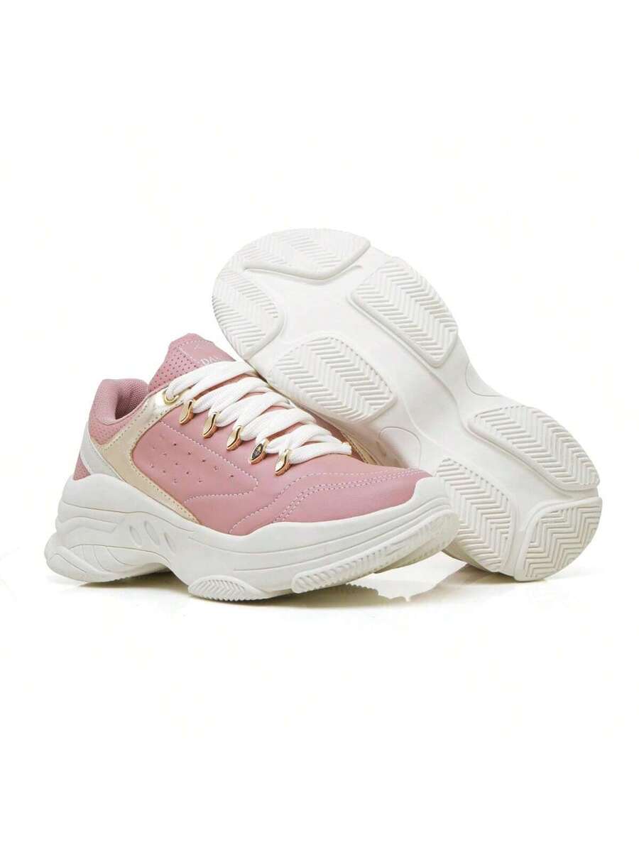 Tênis Feminino Chunky Sneakers Metalizado