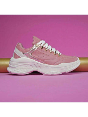 Tênis Feminino Chunky Sneakers Metalizado