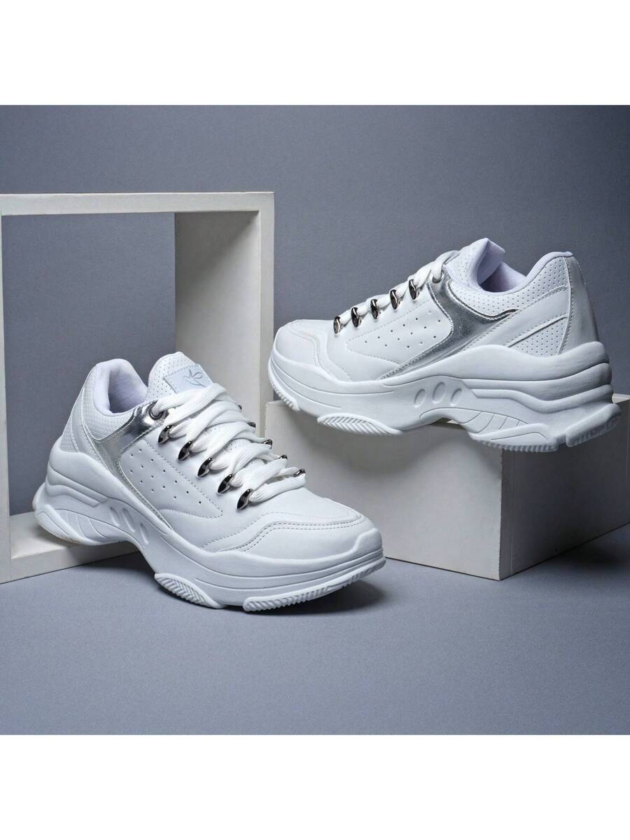 Tênis Feminino Chunky Sneakers Metalizado