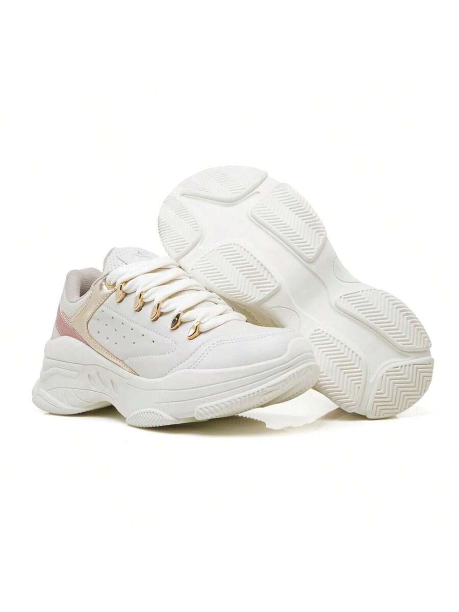 Tênis Feminino Chunky Sneakers Metalizado