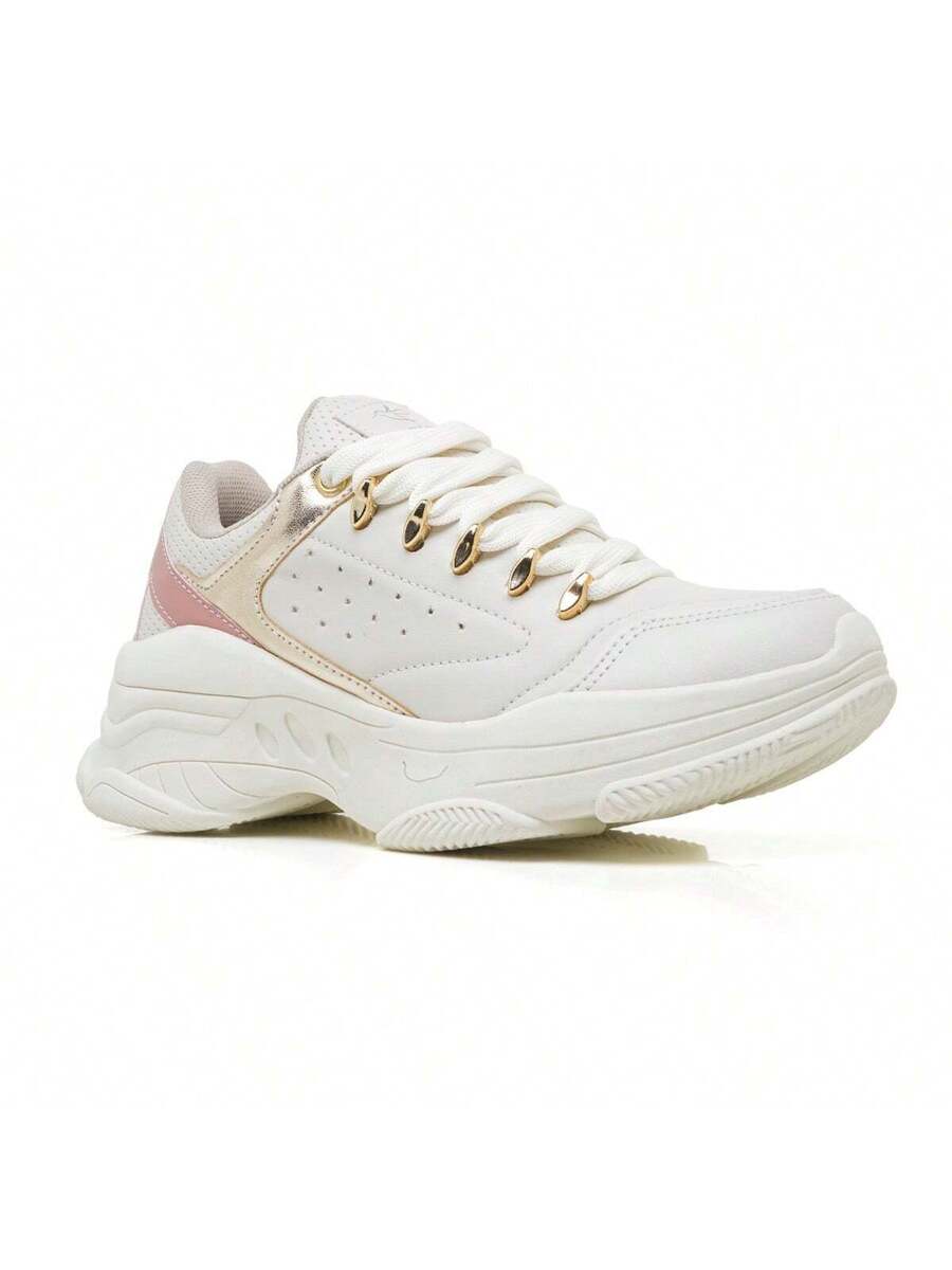 Tênis Feminino Chunky Sneakers Metalizado