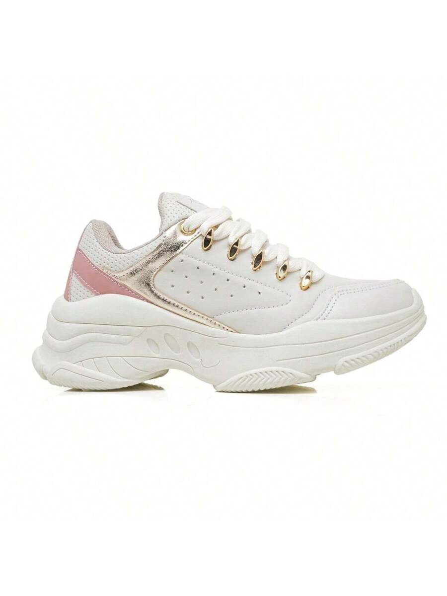 Tênis Feminino Chunky Sneakers Metalizado