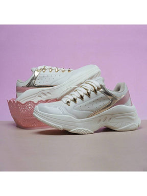 Tênis Feminino Chunky Sneakers Metalizado