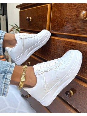 Tenis Branco Feminino e Masculino Casual Para o dia a dia Moderno Confortavél