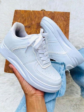 Tenis Branco Feminino e Masculino Casual Para o dia a dia Moderno Confortavél
