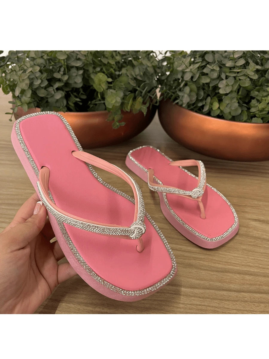 Chinelo feminino NO STRASS Verao 2025    Festa  Bohemian  Festa    Strass