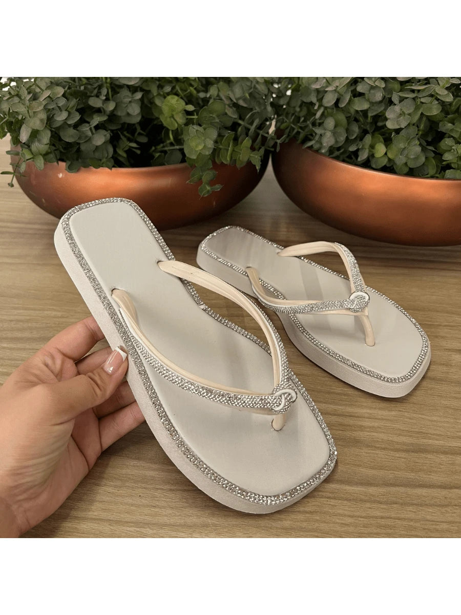 Chinelo feminino NO STRASS Verao 2025    Festa  Bohemian  Festa    Strass