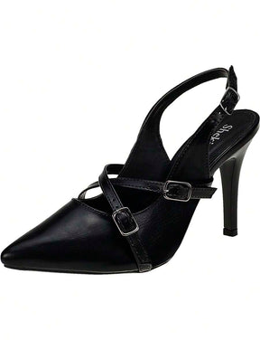 Scarpin Shekinah Marsala Slingback Salto Fino Elegante