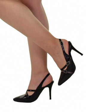 Scarpin Shekinah Marsala Slingback Salto Fino Elegante