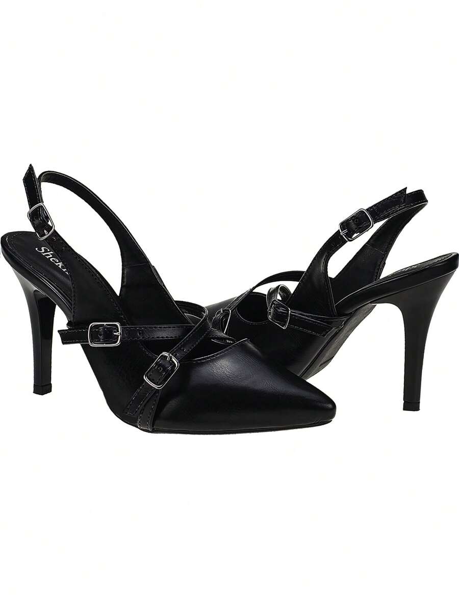 Scarpin Shekinah Marsala Slingback Salto Fino Elegante