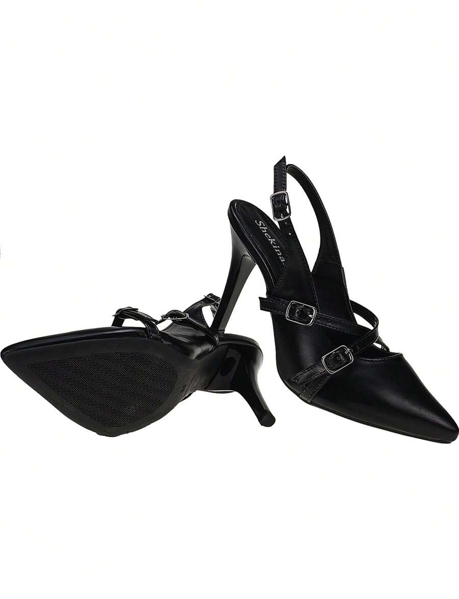 Scarpin Shekinah Marsala Slingback Salto Fino Elegante