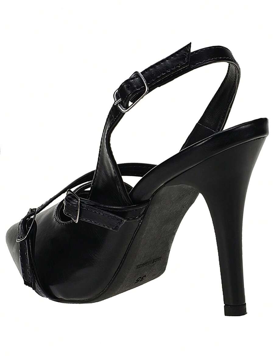 Scarpin Shekinah Marsala Slingback Salto Fino Elegante