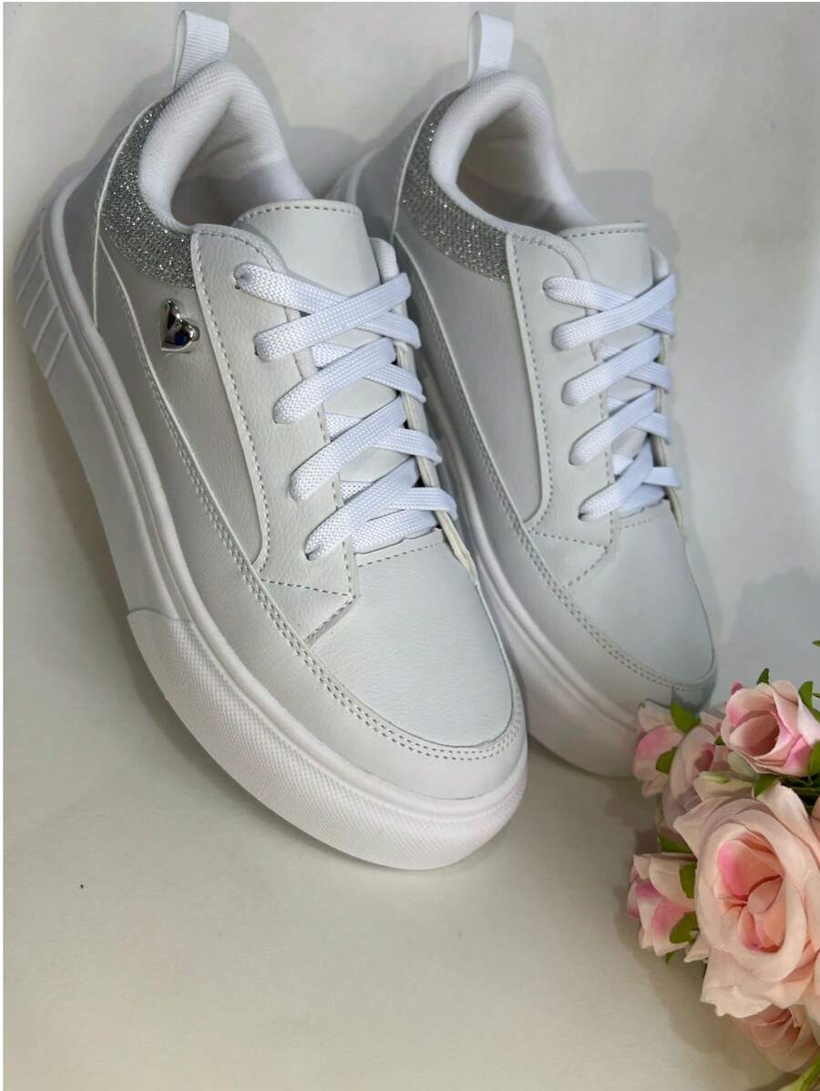 sapatos  feminino  Coração  Casual tenis  feminino plataforma