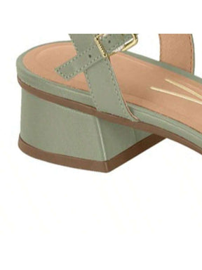 Maya Sandália Café Salto Grosso Confortável